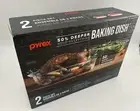 PYREX 2 PIECE 50% Deeper SET BAKING DISH - NEW Casserole Costco Special Rare