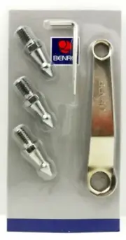Benro Tripod Stainless Steel Spikes (Set of 3) Kit With Wrench NEW