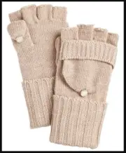 Calvin Klein Womens Teddy Knit Flip Top Glove ONE SIZE