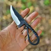 Viking knife-Hand Forged Celtic Handmade Pocket Knife - EDC Full Tang Predator.