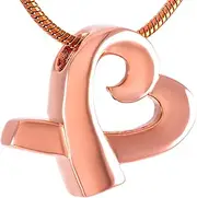 DOTUIARG Rose Gold Stainless Steel Bow -tie Urn Pendant Memorial Keepsake Cremation Jewelry