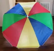 Coolaroo Multi Colour 1.85m Beach Umbrella For Camping Picnic Tilt Function