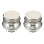 2Pcs Paint Pot Container Cup Palette Cups with Lid and Clip Fixes Silver 2" x 2"