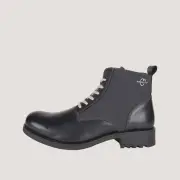 Deville Leather Armalith Black Grey Shoes