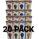 20 x Mixed Coloured Light Globes Bulbs 25w Lamps Party Festoon Bayonet B22 Lamps