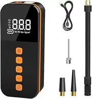 zolyet Portable Car A Pump 150PSI Wirel A Compressor Handheld Electric Tire Inflator with Light Support Power Bank/Auto-Off Function 5 Inflation Modes for Car Cycle ycle Tires s Black
