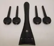 Classic Ebony Cello Parts - 4 Pegs and Tailpiece