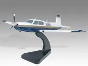 Mooney Ovation M20R Desk Wood Airplane New Model Small Scale 1/32