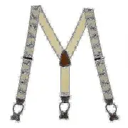 SuspenderStore Duck Suspenders - 1.5-Inch Wide Elastic - BUTTON - 3 Sizes
