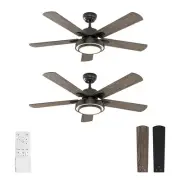 Ceiling Fans with Lights and Remote Control, 52 Inch, 6 Speeds Reversible DC ...