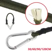 Army Green Bungee Cords with Karabiner Hooks for Outdoor Adventures