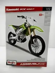 New Maisto Kawasaki KX450F 1:12th Scale Die-cast Metal Model Kit