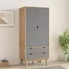 Wooden Wardrobe Clothes Rack Storage Coat Cabinet Organiser Closet 2 Drawers