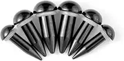 [Kolach] Stainless Steel Stretching Kit Short Taper Expander O-Ring Round | Flat Top Body Piercing Jewelry Small Size Black | Silver Set