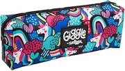 Smiggle Giggle Single Pocket Soft Pencil Case, Handy / Unicorn Black Mix, Pencil Case