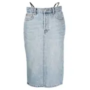 [Alexander Wang] Diamante 牛仔布中長丁字裙