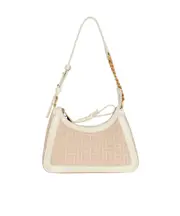 B-Army Shoulder bag in monogrammed jacquard canvas and leather One size Nude