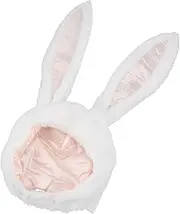Animal Costume Accessory bunny costume accessories cartoon headgear winter scarf plush hat bunny cosplay ears carnival photo prop animal cap cute comfortable woman white ear cap/1057