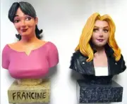 Strangers In Paradise Francine & Katchoo Figurine Bust Sculpture NIB