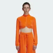 Size L- Adidas Originals x Jeremy Scott Women's Crop Track Top, Signal Orange.