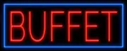 Buffet Open Rectangle 32" Neon Sign Light Lamp Workshop Business Glass Decor UY