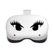 Female Anime Eyes Eyelashes Vinyl Decal Fits: Oculus Quest / PSVR VR Headsets