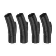 6mm Hole Column Clasps, 4Pcs Leather Cord End Clasp Connectors, Black（10mm）