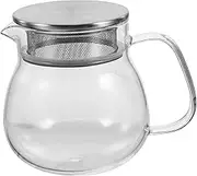 Vaguelly 1Set Glass Tea Pot with Infuser and Cold Resistant Teapot for Home Use for Flower Tea Fruit Tea and Herbal Medicine
