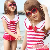 在飛比找Yahoo!奇摩拍賣優惠-仙仙小舖☆ BB140 白紅 快樂兒童連身泳衣溫泉SPA泡湯
