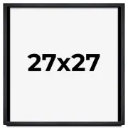 27x27 Shadow Box Frame Black | 1 Inches Deep Real Wood Farmhouse Shadowbox Displ