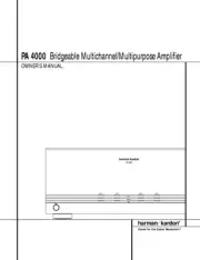 Harman Kardon PA-4000 Amplifier Owners Manual