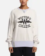 [CHAMPION] Champion 50's Saddle Crew Sweatshirt Oatmeal Heather - Size XL XL Oatmeal Heather