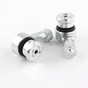 Accessories for Y&amaha YZF R1 R1M R3 R6 R25 R125 750R Motorcycle Front and Rear CNC Wheel Tubeless Tire Valve Stems 90 Degree 11.3mm (Color : Silver)