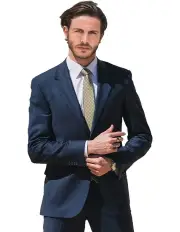[Ferrari Formalwear] Daniel Hechter Regular Check Suit Jacket in Navy