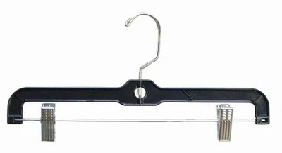14" Black Plastic Pant/Skirt Hanger (pack of 25)
