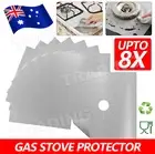 4/8PCS Reusable Non-stick Foil Gas Stove top Burner Protector Liner Cover New