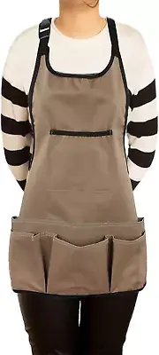 Gardening Apron with Large Pockets for Women, 14 Pockets Waterproof Tool Apron,