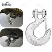 WINCH CLEVIS SLIP HOOK Forged Steel 8000-12000 lbs for 3/8" Synthetic Cable Rope