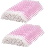 200 PCS Lip Brushes Lip Wand Makeup Lipstick Brush (Crystal Pink)