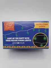 Green Cactus Party String Holiday Lights, Christmas, Cinco De Mayo, Festivus!