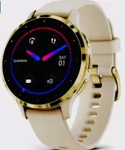 Custom 24k Gold Plated Garmin Venu 3 GPS Smartwatch AMOLED Display 45 mm White
