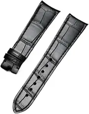 [AMGHCGTEEW] Leather Black Dark Brown Suitable Fit For Zenith 21mm 22mm Watch Strap Arc Head Men Watch Accessories