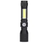 LED Flashlight Rechargeable Torch LED Pocket Flashlight With COB Light Super GDB