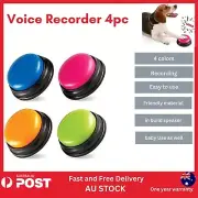 4Pcs Voice Recording Sound Button Recordable Talking Answer Buzzers Pet Dog Toys