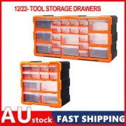 Parts Organizer Drawers Cabinet Box Tool Storage Bin Chest Plastic With Dividers
