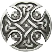 [JEAN'S FRIEND] Antique Silver Vintage Celtic Cross Knot Round Belt Buckle also Stock in US