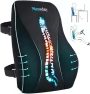 Lumbar Support Pillow for Office Chair Car Back Support Pillow, Memory Foam