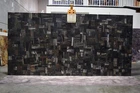 Black Petrified Dining Table Top Epoxy Meeting Table for Office Furniture Decor