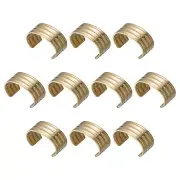 Leather Rope Clip, 100Pcs Cylindrical Crimping Cord Crimps, Copper Tone