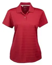 Women's Adidas Golf Clima Cool WCC Textured S/S Polo Shirt Red Size Small S